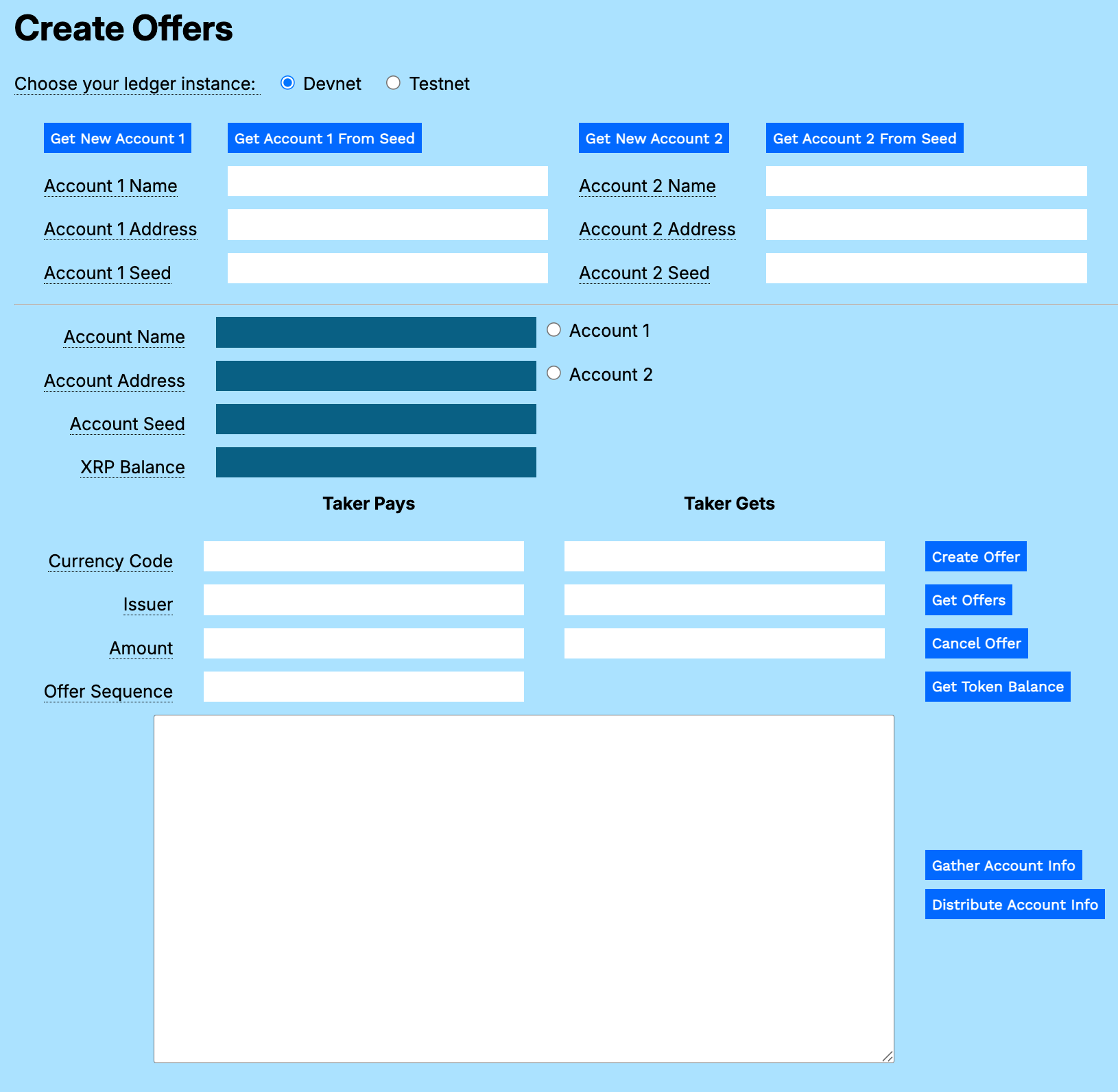 Offer Create Token Test Harness