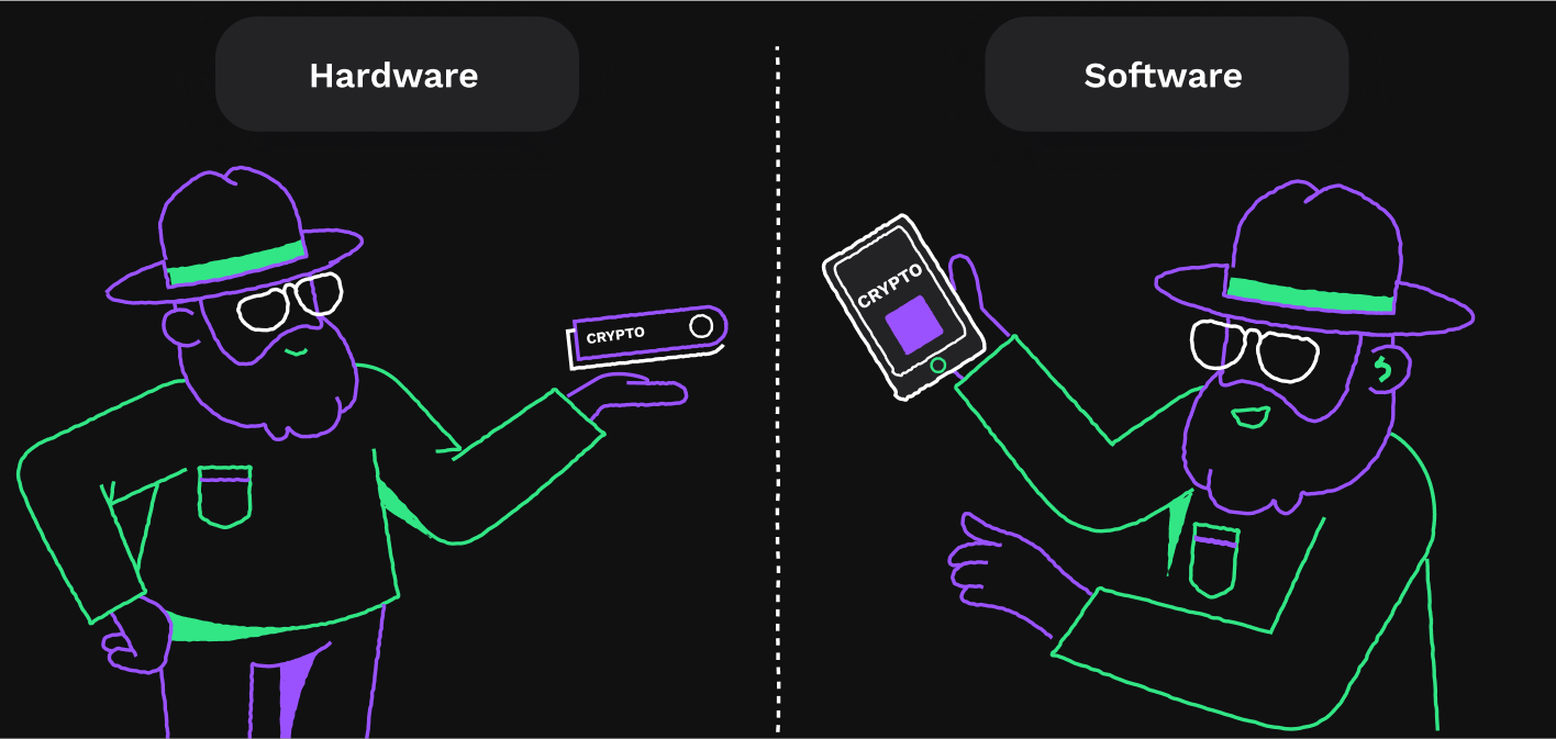 Carteras de Hardware vs. Software