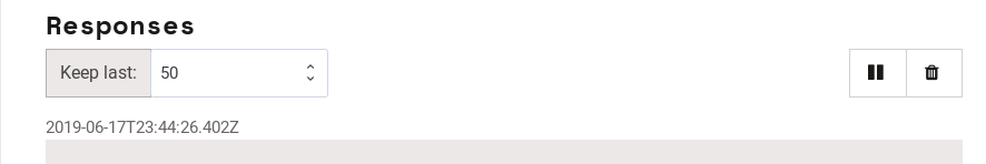 Keep last setting, pause subscription button, and clear history button