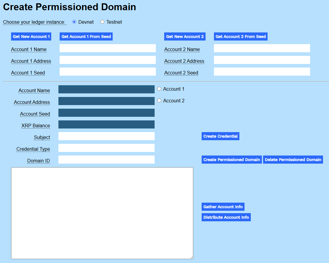 Create Permissioned Domain Test Harness