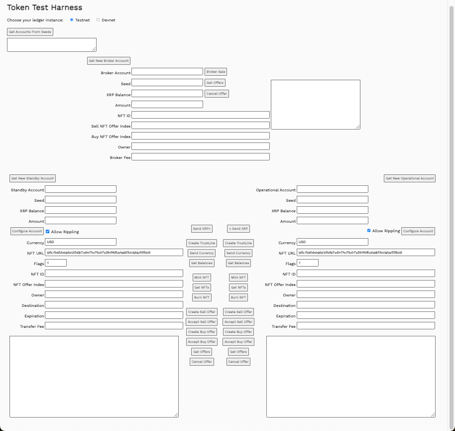 Quickstart form with Broker Account