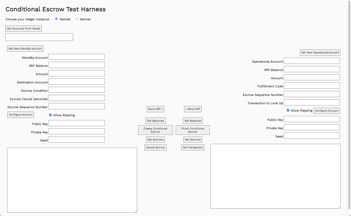 Conditional Escrow Tester Form