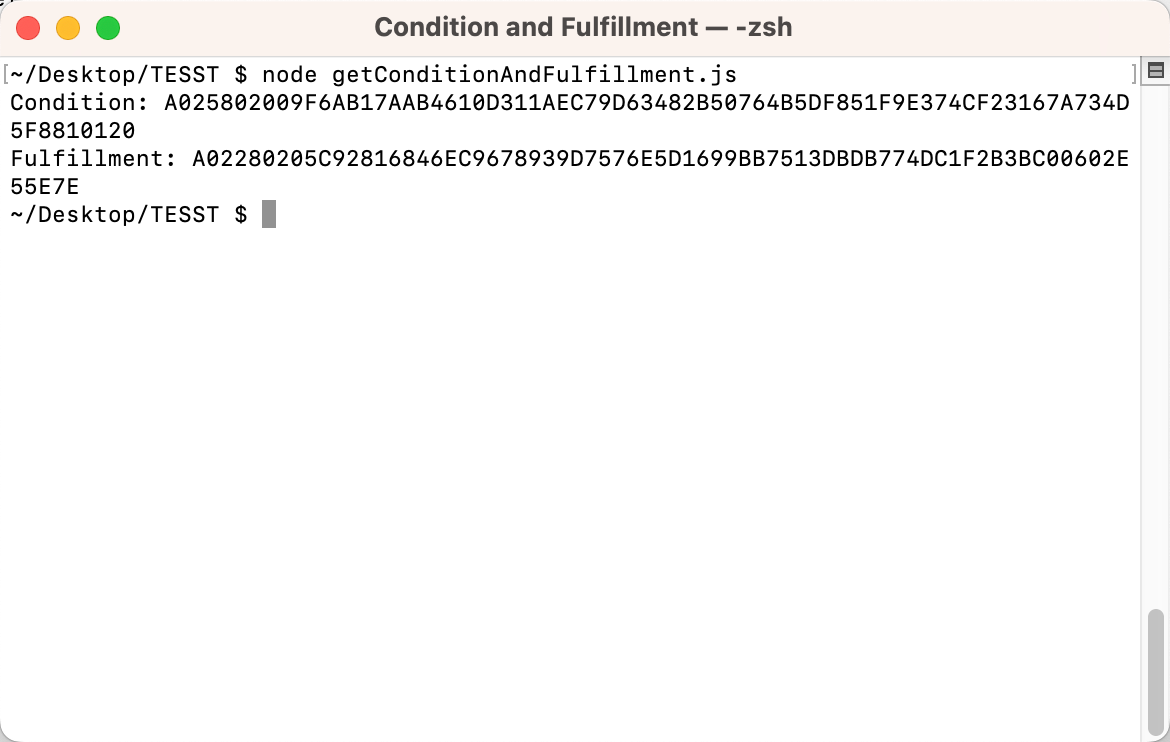 Condition and Fulfillment