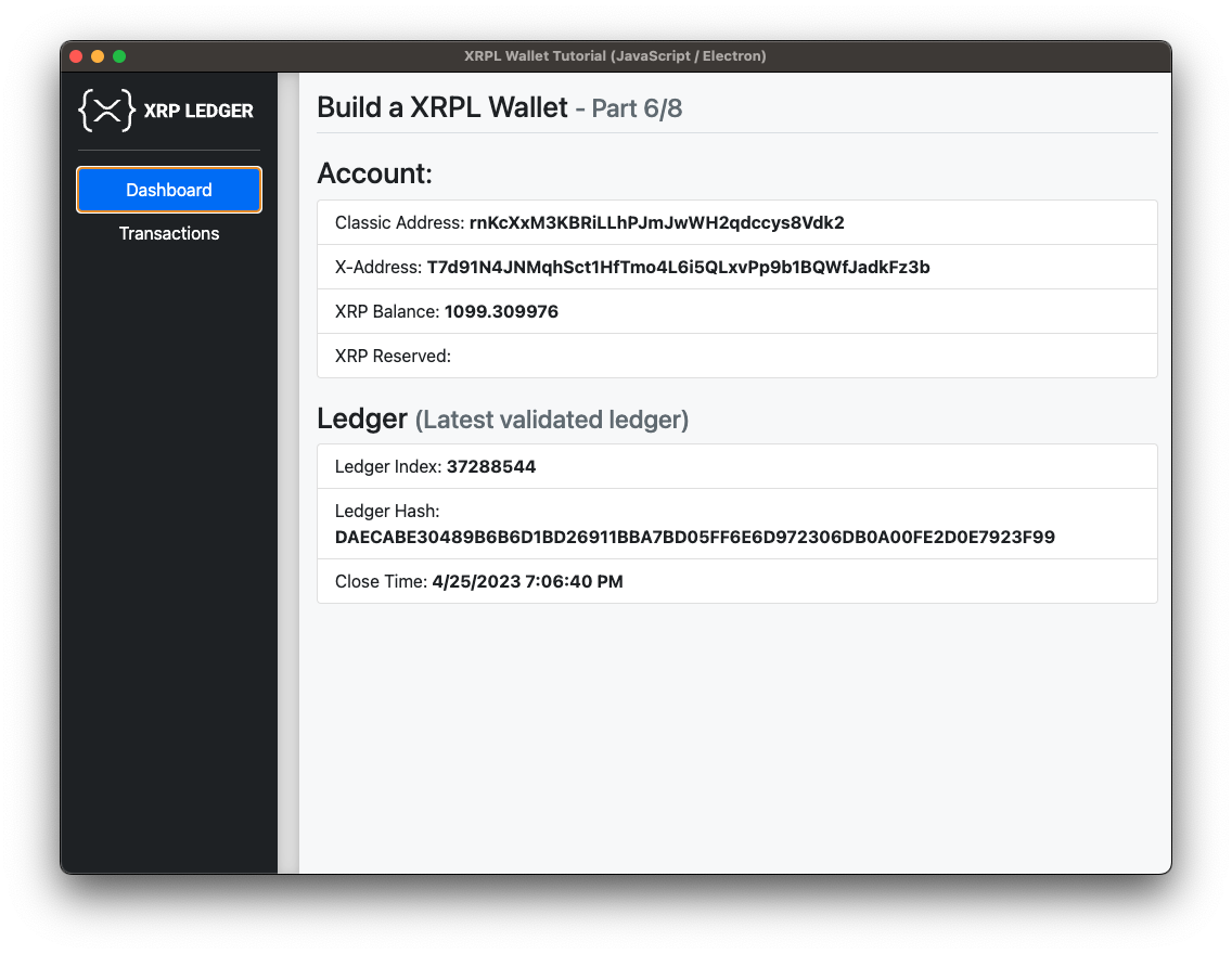 Screenshot: Step 6, style application with css