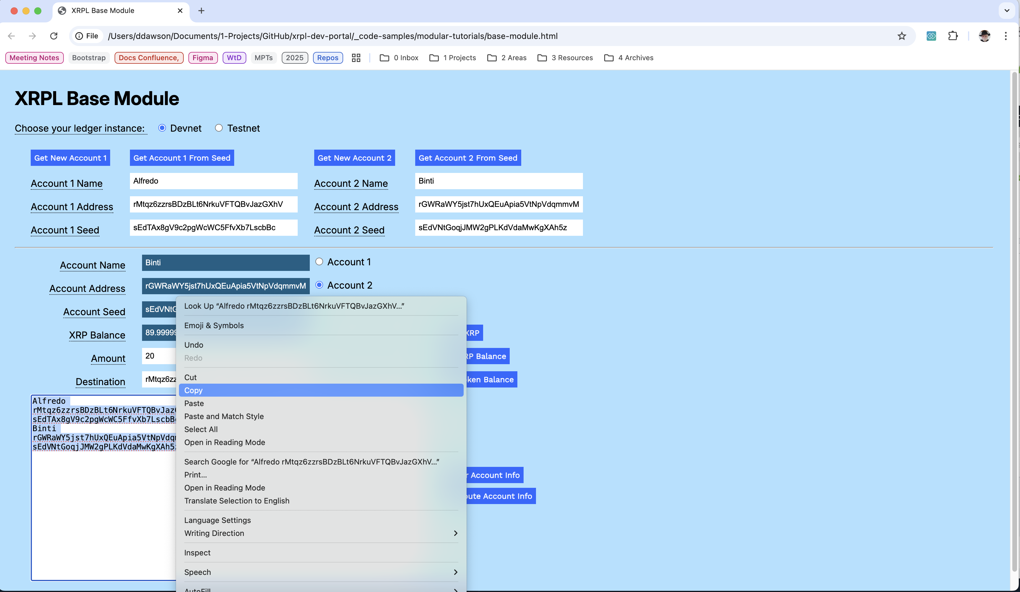 Copy gathered info from the Result field.