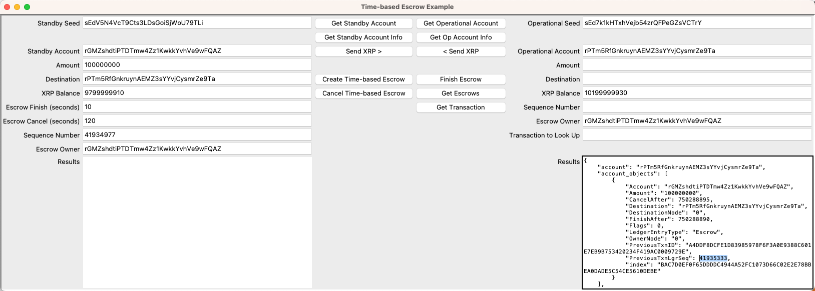 Transaction ID in Get Escrows results