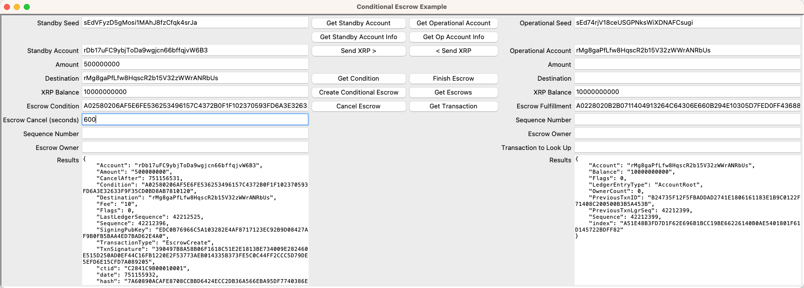 Created Escrow Transaction