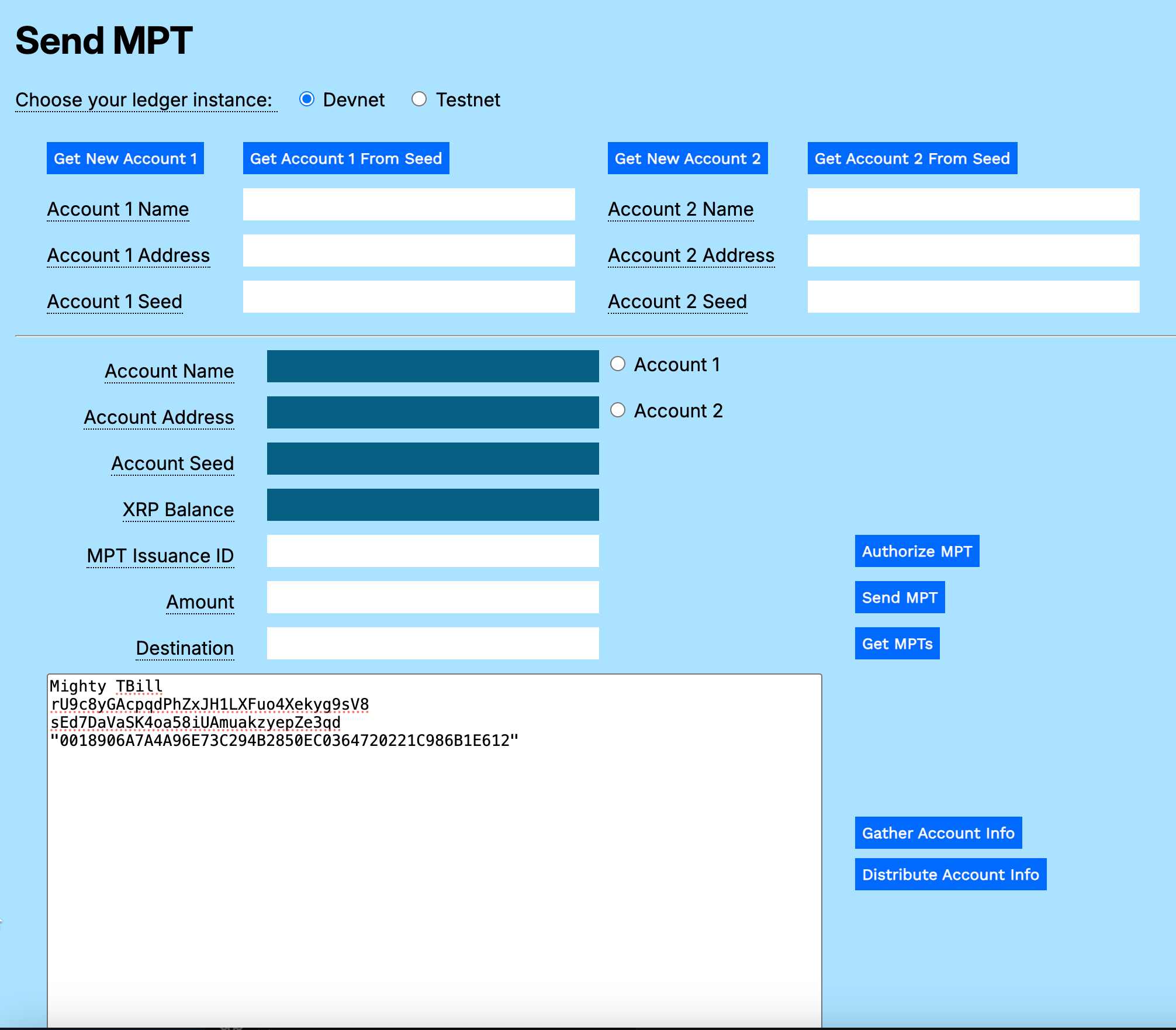 Gathered information in Result field
