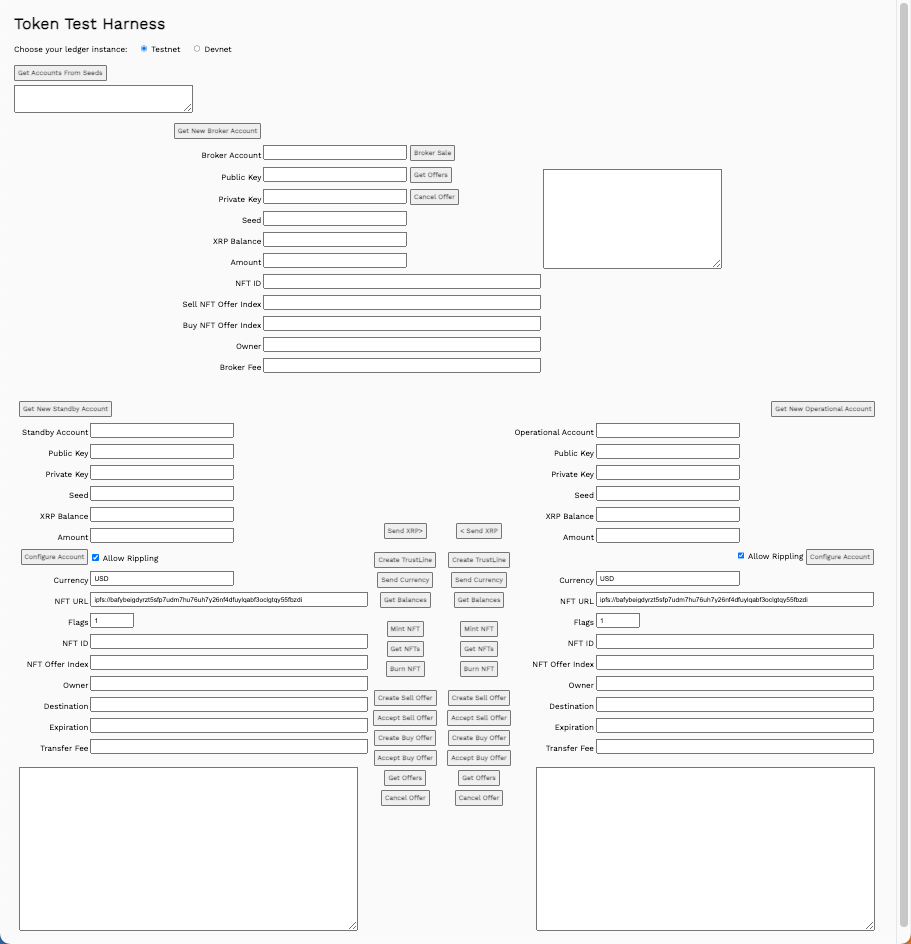 Quickstart form with Broker Account
