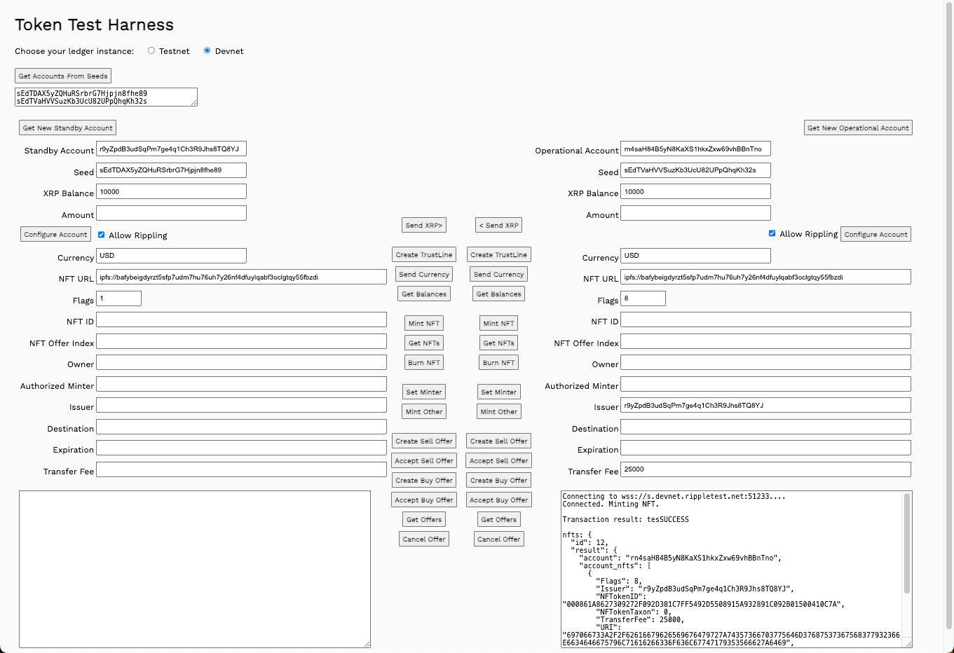 Minted NFT for Another Account