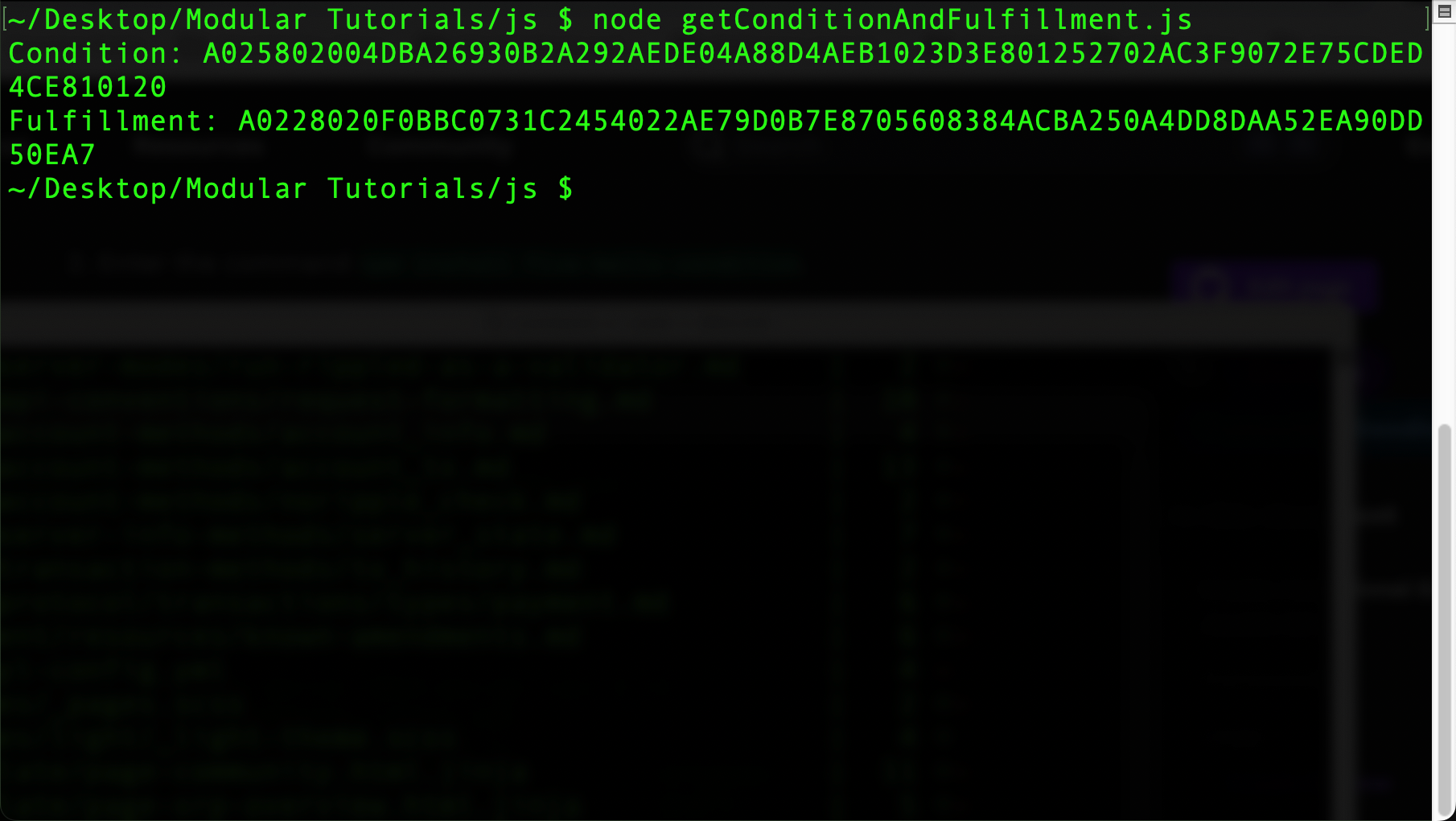 Condition and Fulfillment