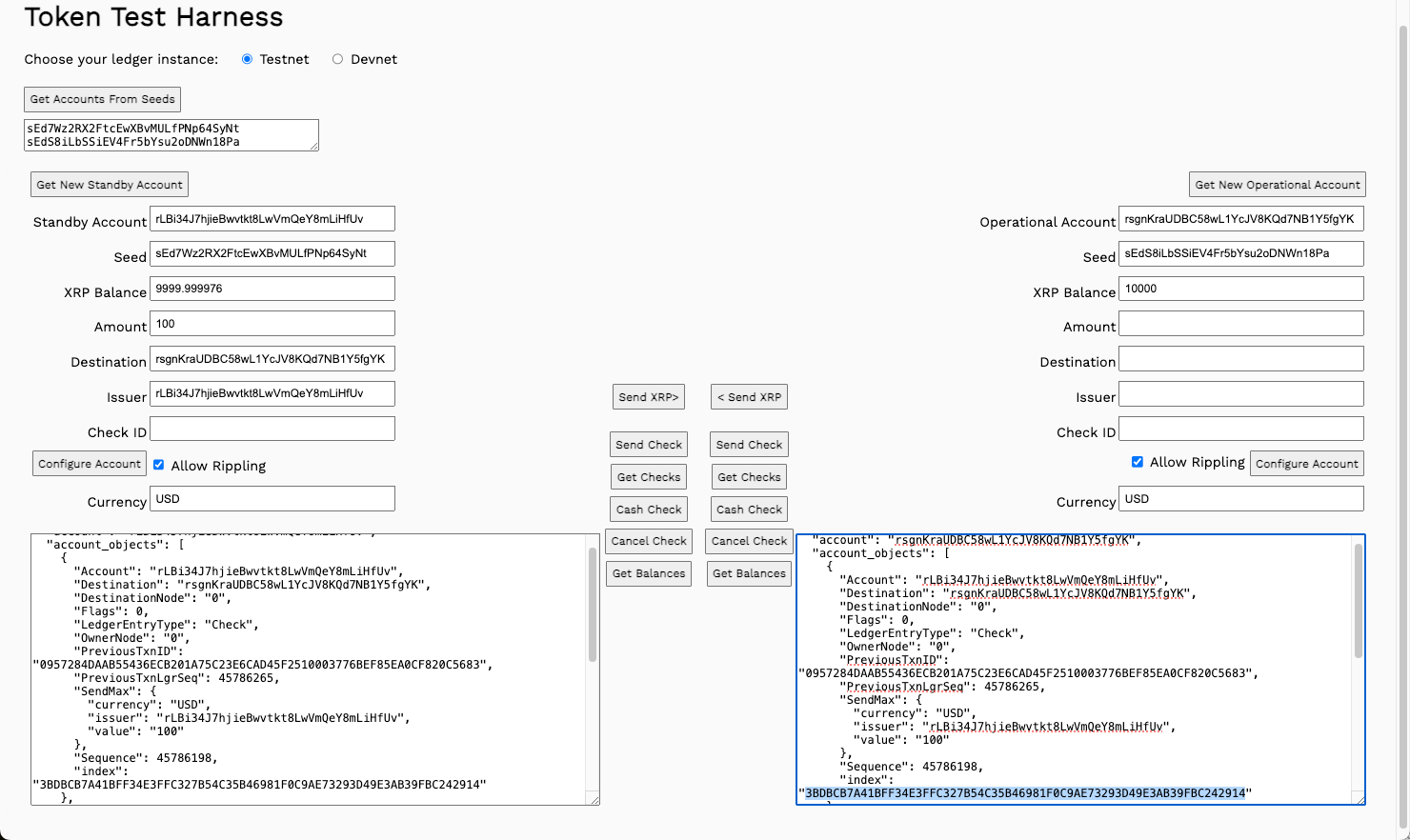 Get Checks with index highlighted