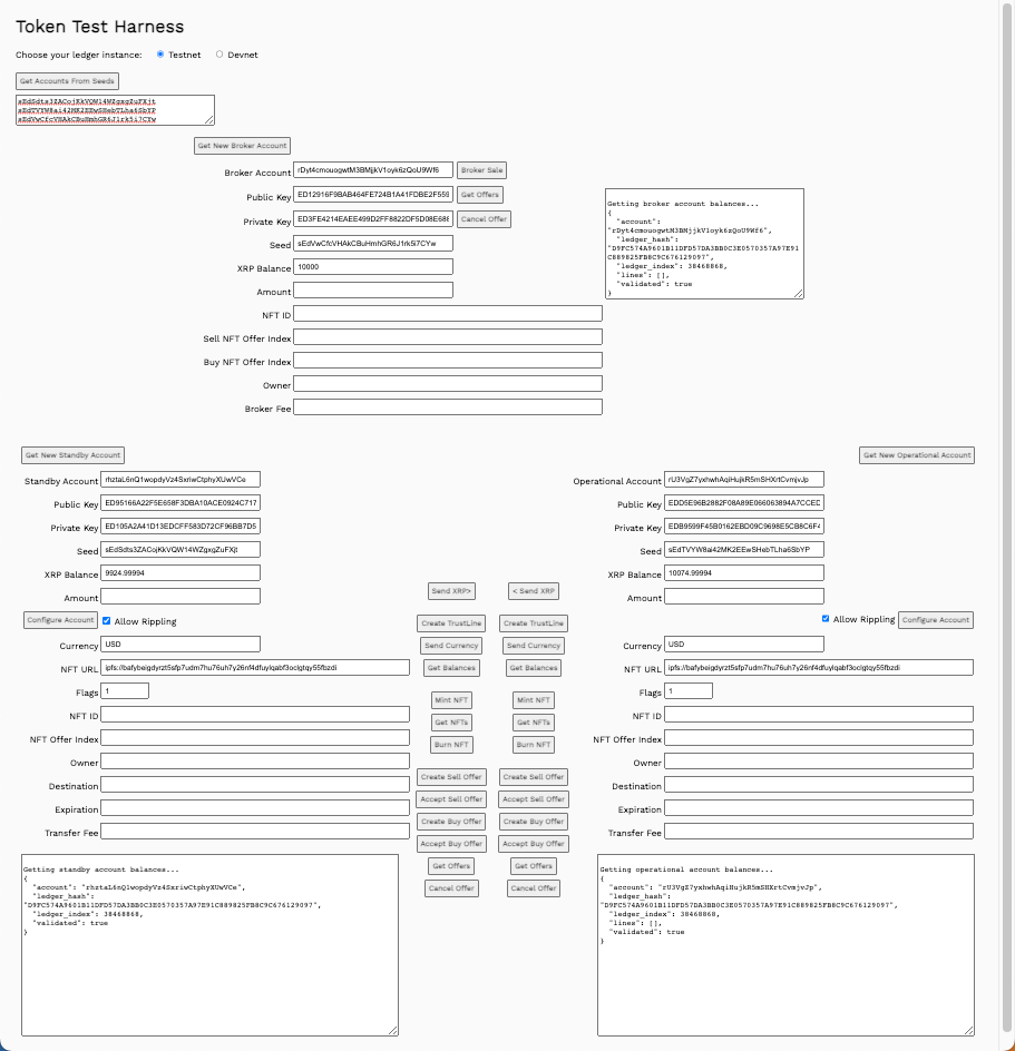 Quickstart form with Account Information