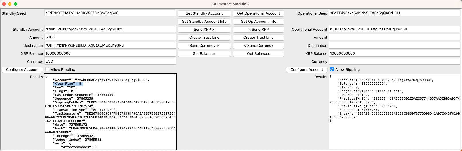 Configure Account - Disable Rippling