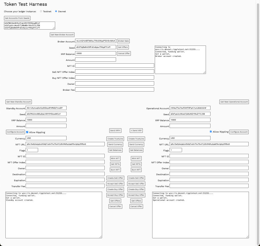 Quickstart form with Account Information