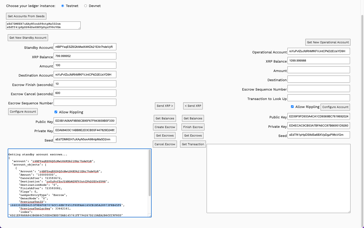 Transaction ID in Get Escrows results