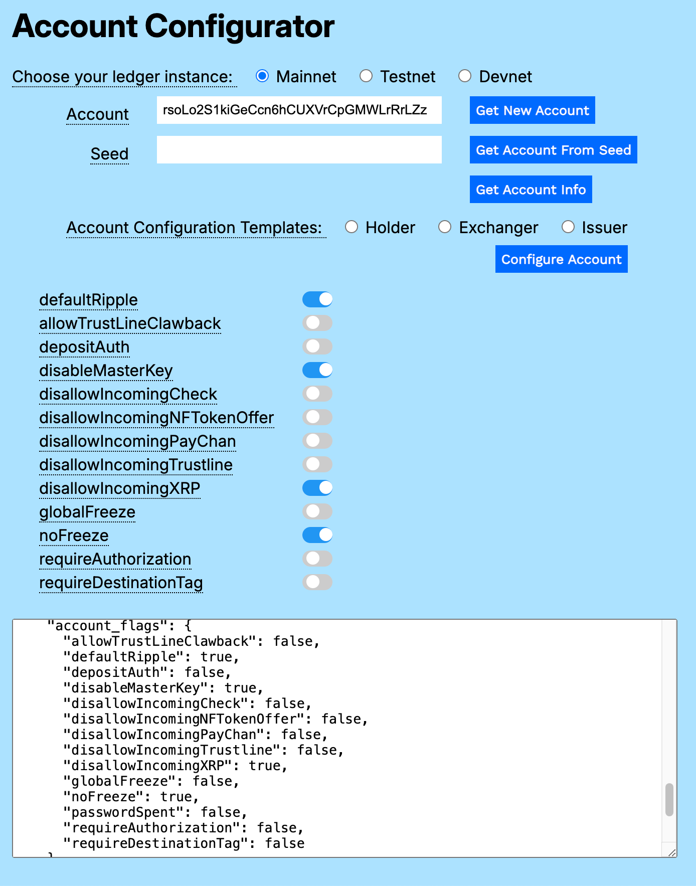 Account Configurator Get Account Info Results