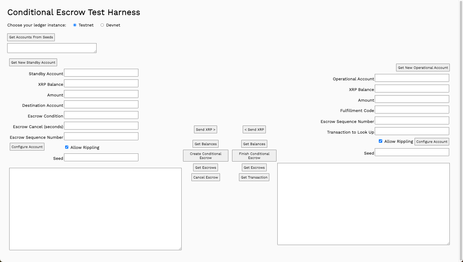 Conditional Escrow Tester Form